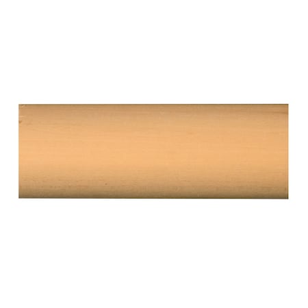 3/4 X 1 1/2 X 96 Medium Plain Half Round Moulding In Basswood